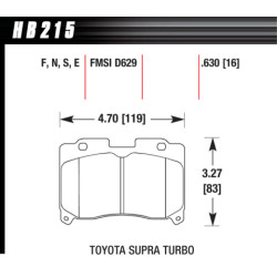 Hawk Brake Pad - HT-10 (16 mm)