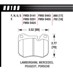 Hawk Brake Pad - Blue 9012 (18 mm)