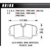 BMW Mercedes Land rover Saab plaquettes Hawk Brake Pad - HT-10 (16 mm)