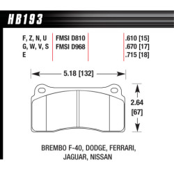 Plaquettes Brembo Hawk...