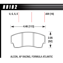 Hawk Brake Pad - DTC-60 (16 mm)
