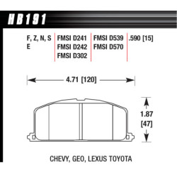 Hawk Brake Pad - Blue 9012 (15 mm)