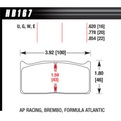 Hawk Brake Pad - DTC-60 (20 mm)