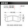 MX5 94 2005 Plaquettes arrieres Hawk Brake Pad - HT-10 (13 mm)
