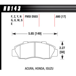 Hawk Brake Pad - Blue 9012 (17 mm)