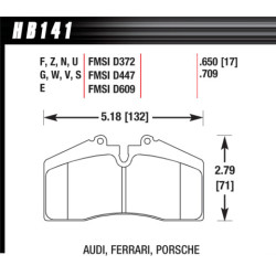Hawk Brake Pad - Blue 9012 (17 mm)