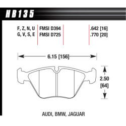 Hawk Brake Pad - HT-10 (19 mm)