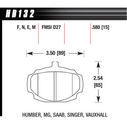 Hawk Brake Pad - Blue 9012 (15 mm)