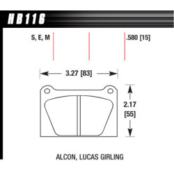Hawk Brake Pad - Blue 9012 (15 mm)