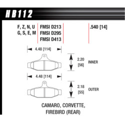 Hawk Brake Pad - DTC-60 (14 mm)