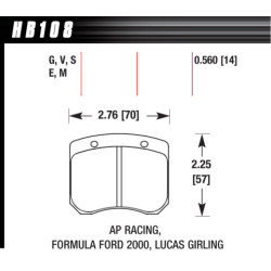 Hawk Brake Pad - DTC-50 (14 mm)