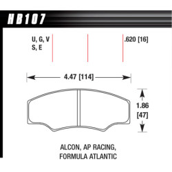 Hawk Brake Pad - DTC-60 (16 mm)