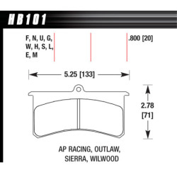 Hawk Brake Pad - Blue 9012 (20 mm)