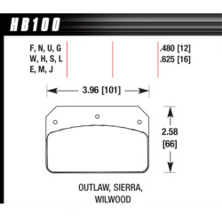 Hawk Brake Pad - Blue 9012 (16 mm)
