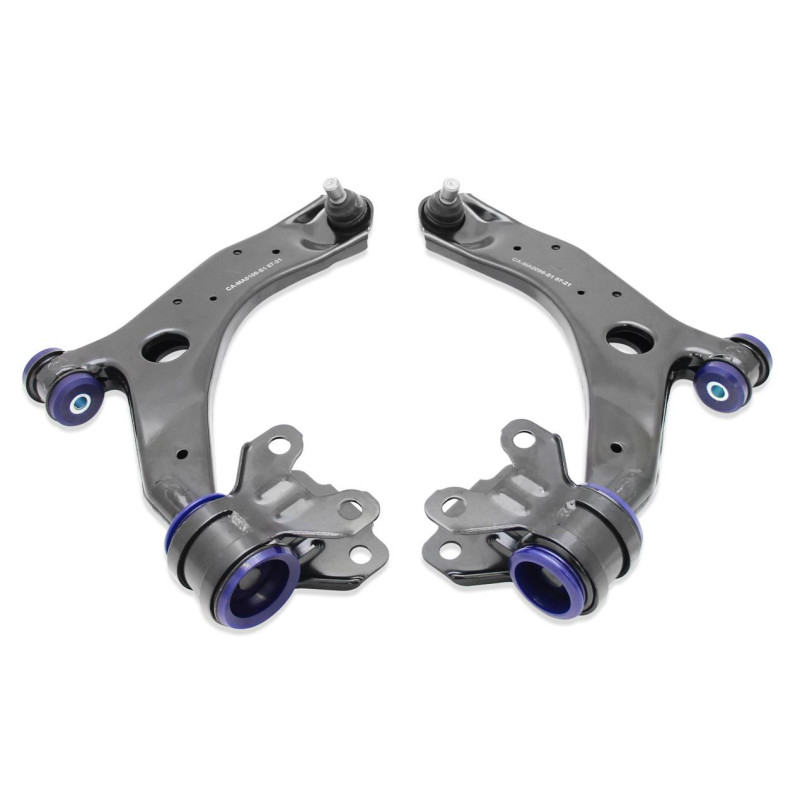 10-14 Mazda3 Front Lower Control Arm Set w/ SP Bushings (80 duro/ShA)