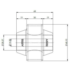 EV6 Front LCA Inner Rear Bush Kit Std (80 duro/ShA)