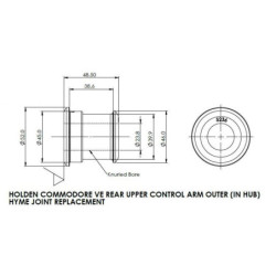 Ctl Arm Rr Upper Outer Bush Kit (80 duro/ShA)