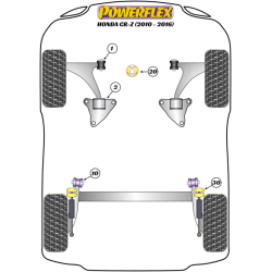 Silentblocs support moteur Honda CRZ powerflex