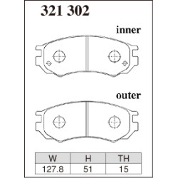 copy of Plaquettes arrieres Nissan Sunny gti RNN14 2.0 SR20