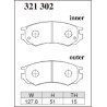 Plaquettes avant Nissan Sunny gti RNN14 2.0 SR20 Dixcel