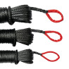 13,200KG Black SaberPro Winch Extension Rope w/Red Sheath Eyes - 20M